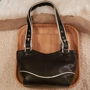 MC Black & White Shoulder Bag
